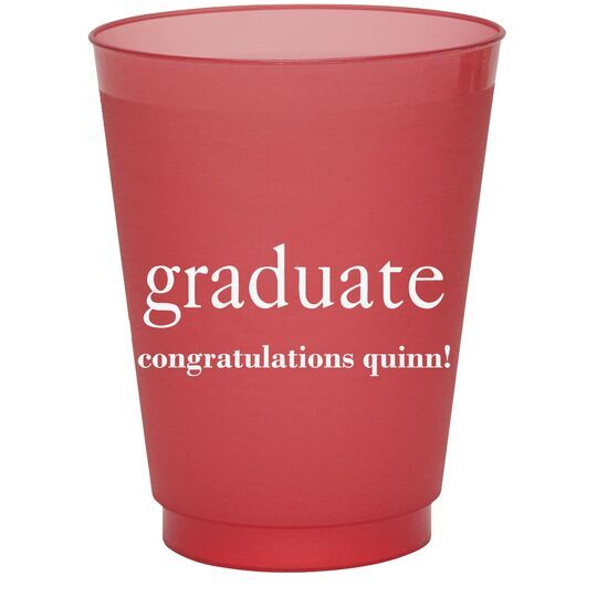 Big Word Graduate Colored Shatterproof Cups